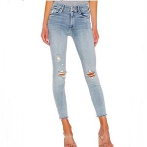 MOTHER Sz 28 Skinny Jeans The Looker Ankle Fray Light Wash Blast from the Past